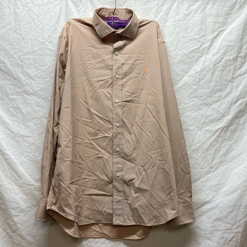 Polo by Ralph Lauren Tan Check Dress Shirt